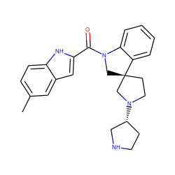 Cc1ccc2[nH]c(C(=O)N3C[C@]4(CCN([C@@H]5CCNC5)C4)c4ccccc43)cc2c1 ZINC000073224753