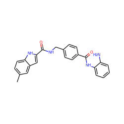 Cc1ccc2[nH]c(C(=O)NCc3ccc(C(=O)Nc4ccccc4N)cc3)cc2c1 ZINC000205589146