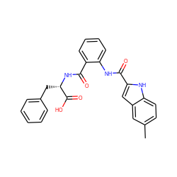 Cc1ccc2[nH]c(C(=O)Nc3ccccc3C(=O)N[C@@H](Cc3ccccc3)C(=O)O)cc2c1 ZINC000045300820