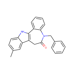 Cc1ccc2[nH]c3c(c2c1)CC(=O)N(Cc1ccccc1)c1ccccc1-3 ZINC000045285300