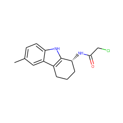 Cc1ccc2[nH]c3c(c2c1)CCC[C@H]3NC(=O)CCl ZINC000000287016