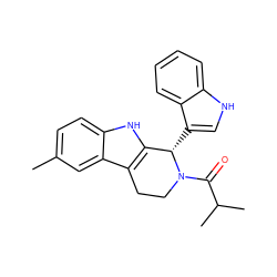 Cc1ccc2[nH]c3c(c2c1)CCN(C(=O)C(C)C)[C@H]3c1c[nH]c2ccccc12 ZINC000049803215