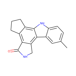 Cc1ccc2[nH]c3c4c(c5c(c3c2c1)CNC5=O)CCC4 ZINC000028569875