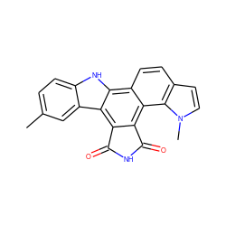 Cc1ccc2[nH]c3c4ccc5ccn(C)c5c4c4c(c3c2c1)C(=O)NC4=O ZINC000013534940