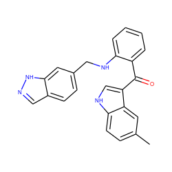 Cc1ccc2[nH]cc(C(=O)c3ccccc3NCc3ccc4cn[nH]c4c3)c2c1 ZINC000006718530