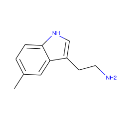 Cc1ccc2[nH]cc(CCN)c2c1 ZINC000000066085