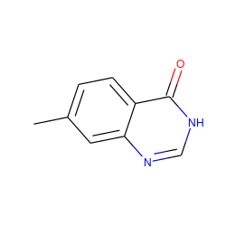 Cc1ccc2c(=O)[nH]cnc2c1 ZINC000017122389