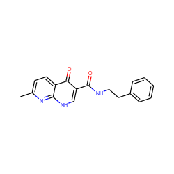 Cc1ccc2c(=O)c(C(=O)NCCc3ccccc3)c[nH]c2n1 ZINC000028526519