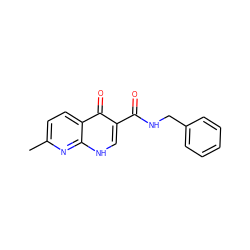 Cc1ccc2c(=O)c(C(=O)NCc3ccccc3)c[nH]c2n1 ZINC000028523074