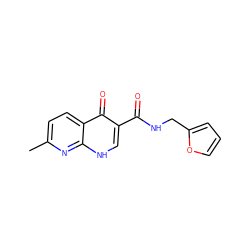 Cc1ccc2c(=O)c(C(=O)NCc3ccco3)c[nH]c2n1 ZINC000028525675