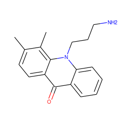 Cc1ccc2c(=O)c3ccccc3n(CCCN)c2c1C ZINC000003828042