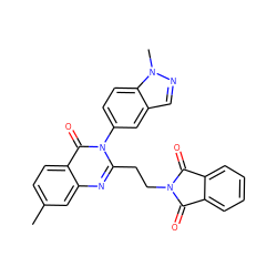 Cc1ccc2c(=O)n(-c3ccc4c(cnn4C)c3)c(CCN3C(=O)c4ccccc4C3=O)nc2c1 ZINC000473165214