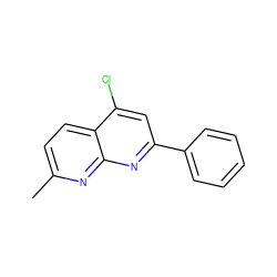 Cc1ccc2c(Cl)cc(-c3ccccc3)nc2n1 ZINC000013579501