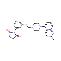 Cc1ccc2c(N3CCN(CCc4cccc(N5C(=O)CCC5=O)c4)CC3)cccc2n1 ZINC000066252314