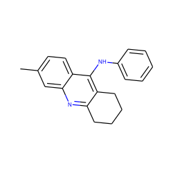 Cc1ccc2c(Nc3ccccc3)c3c(nc2c1)CCCC3 ZINC000049036535