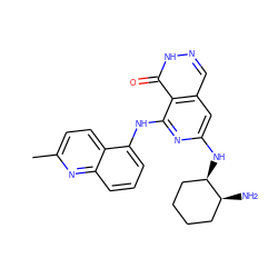 Cc1ccc2c(Nc3nc(N[C@@H]4CCCC[C@@H]4N)cc4cn[nH]c(=O)c34)cccc2n1 ZINC000147034397