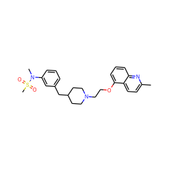 Cc1ccc2c(OCCN3CCC(Cc4cccc(N(C)S(C)(=O)=O)c4)CC3)cccc2n1 ZINC000040972359