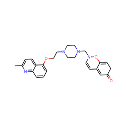 Cc1ccc2c(OCCN3CCN(CN4C=CC5=CC(=O)CC=C5O4)CC3)cccc2n1 ZINC000028475955