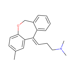 Cc1ccc2c(c1)/C(=C/CCN(C)C)c1ccccc1CO2 ZINC000013455808