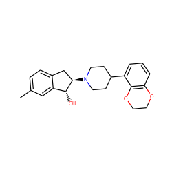 Cc1ccc2c(c1)[C@@H](O)[C@H](N1CCC(c3cccc4c3OCCO4)CC1)C2 ZINC000013471802