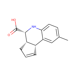 Cc1ccc2c(c1)[C@@H]1C=CC[C@@H]1[C@H](C(=O)O)N2 ZINC000004245160