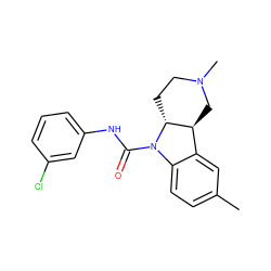 Cc1ccc2c(c1)[C@@H]1CN(C)CC[C@H]1N2C(=O)Nc1cccc(Cl)c1 ZINC000002100933