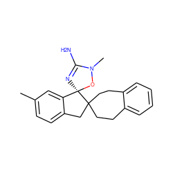 Cc1ccc2c(c1)[C@]1(N=C(N)N(C)O1)C1(CCc3ccccc3CC1)C2 ZINC000201260998