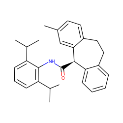 Cc1ccc2c(c1)[C@H](C(=O)Nc1c(C(C)C)cccc1C(C)C)c1ccccc1CC2 ZINC000013735322