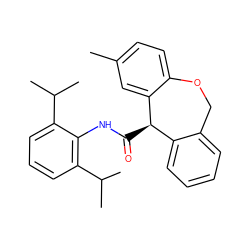 Cc1ccc2c(c1)[C@H](C(=O)Nc1c(C(C)C)cccc1C(C)C)c1ccccc1CO2 ZINC000013735188