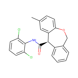 Cc1ccc2c(c1)[C@H](C(=O)Nc1c(Cl)cccc1Cl)c1ccccc1CO2 ZINC000013735093