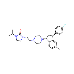 Cc1ccc2c(c1)[C@H](c1ccc(F)cc1)C[C@H]2N1CCN(CCN2CCN(C(C)C)C2=O)CC1 ZINC000022940801