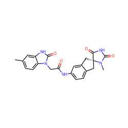 Cc1ccc2c(c1)[nH]c(=O)n2CC(=O)Nc1ccc2c(c1)C[C@]1(C2)C(=O)NC(=O)N1C ZINC000040395045