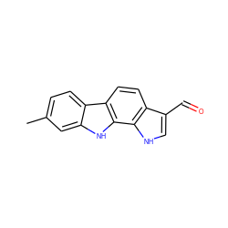 Cc1ccc2c(c1)[nH]c1c2ccc2c(C=O)c[nH]c21 ZINC000064475296