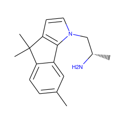 Cc1ccc2c(c1)-c1c(ccn1C[C@H](C)N)C2(C)C ZINC000000006387