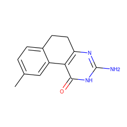 Cc1ccc2c(c1)-c1c(nc(N)[nH]c1=O)CC2 ZINC000013832441