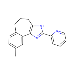 Cc1ccc2c(c1)-c1nc(-c3ccccn3)[nH]c1CCC2 ZINC000013440067