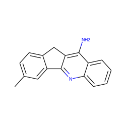 Cc1ccc2c(c1)-c1nc3ccccc3c(N)c1C2 ZINC000013808523