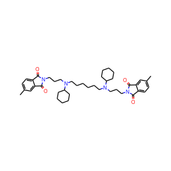 Cc1ccc2c(c1)C(=O)N(CCCN(CCCCCCN(CCCN1C(=O)c3ccc(C)cc3C1=O)C1CCCCC1)C1CCCCC1)C2=O ZINC000029205808