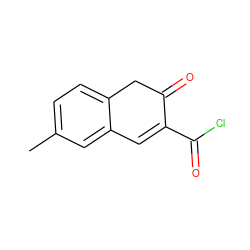 Cc1ccc2c(c1)C=C(C(=O)Cl)C(=O)C2 ZINC000027192861