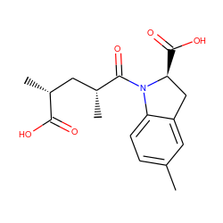 Cc1ccc2c(c1)C[C@H](C(=O)O)N2C(=O)[C@H](C)C[C@@H](C)C(=O)O ZINC000028263968