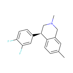 Cc1ccc2c(c1)CN(C)C[C@@H]2c1ccc(F)c(F)c1 ZINC000095564212