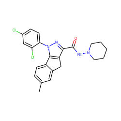 Cc1ccc2c(c1)Cc1c(C(=O)NN3CCCCC3)nn(-c3ccc(Cl)cc3Cl)c1-2 ZINC000013476371