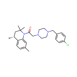 Cc1ccc2c(c1)N(C(=O)CN1CCN(Cc3ccc(Cl)cc3)CC1)C(C)(C)C[C@H]2C ZINC000022941336