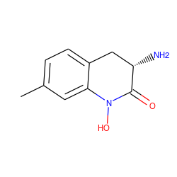 Cc1ccc2c(c1)N(O)C(=O)[C@@H](N)C2 ZINC000084669070