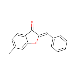 Cc1ccc2c(c1)O/C(=C\c1ccccc1)C2=O ZINC000039959522