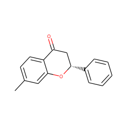 Cc1ccc2c(c1)O[C@@H](c1ccccc1)CC2=O ZINC000044602603