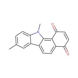 Cc1ccc2c(c1)c1ccc3c(c1n2C)C(=O)C=CC3=O ZINC000001638088