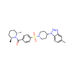 Cc1ccc2c(c1)nnn2C1CCN(S(=O)(=O)c2ccc(C(=O)N3[C@@H](C)CCC[C@@H]3C)cc2)CC1 ZINC000001380712