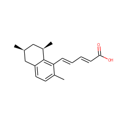 Cc1ccc2c(c1/C=C/C=C/C(=O)O)[C@H](C)C[C@H](C)C2 ZINC000013912193