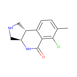 Cc1ccc2c(c1Cl)C(=O)N[C@H]1CNC[C@H]21 ZINC000095586109